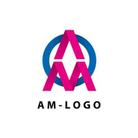 【既成デザイン販売】イニシャルロゴ/AM01【費用も時間も節約】