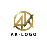 【既成デザイン販売】イニシャルロゴ/AK01【費用も時間も節約】