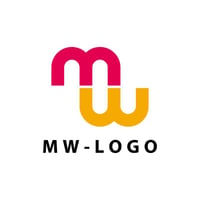 【既成デザイン販売】イニシャルロゴ/mw01【費用も時間も節約】