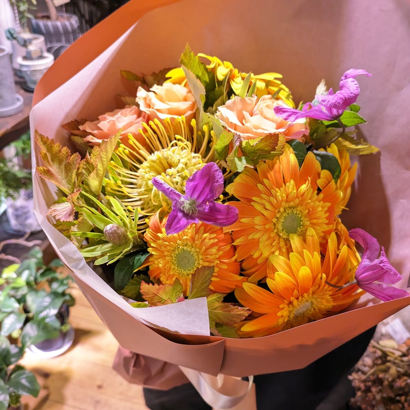 花束 (花結び/ナチュラル) M | hirugao まるで花束 フィカスジン