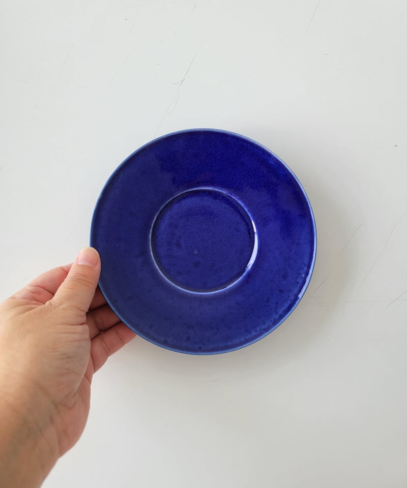 石田誠 4.5寸リム皿 ブルー | M a t o ,,t o o l s