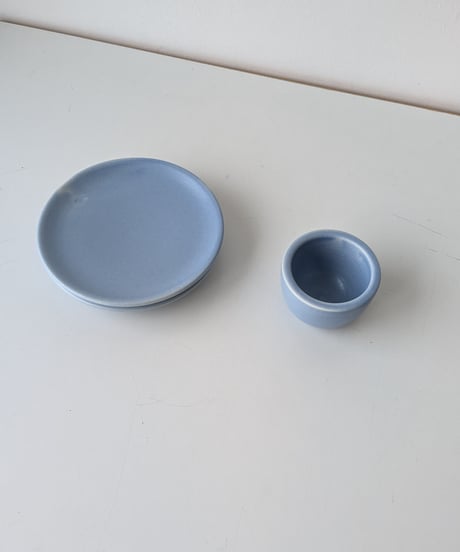 大園篤志　プレート小　豆鉢　ブルー