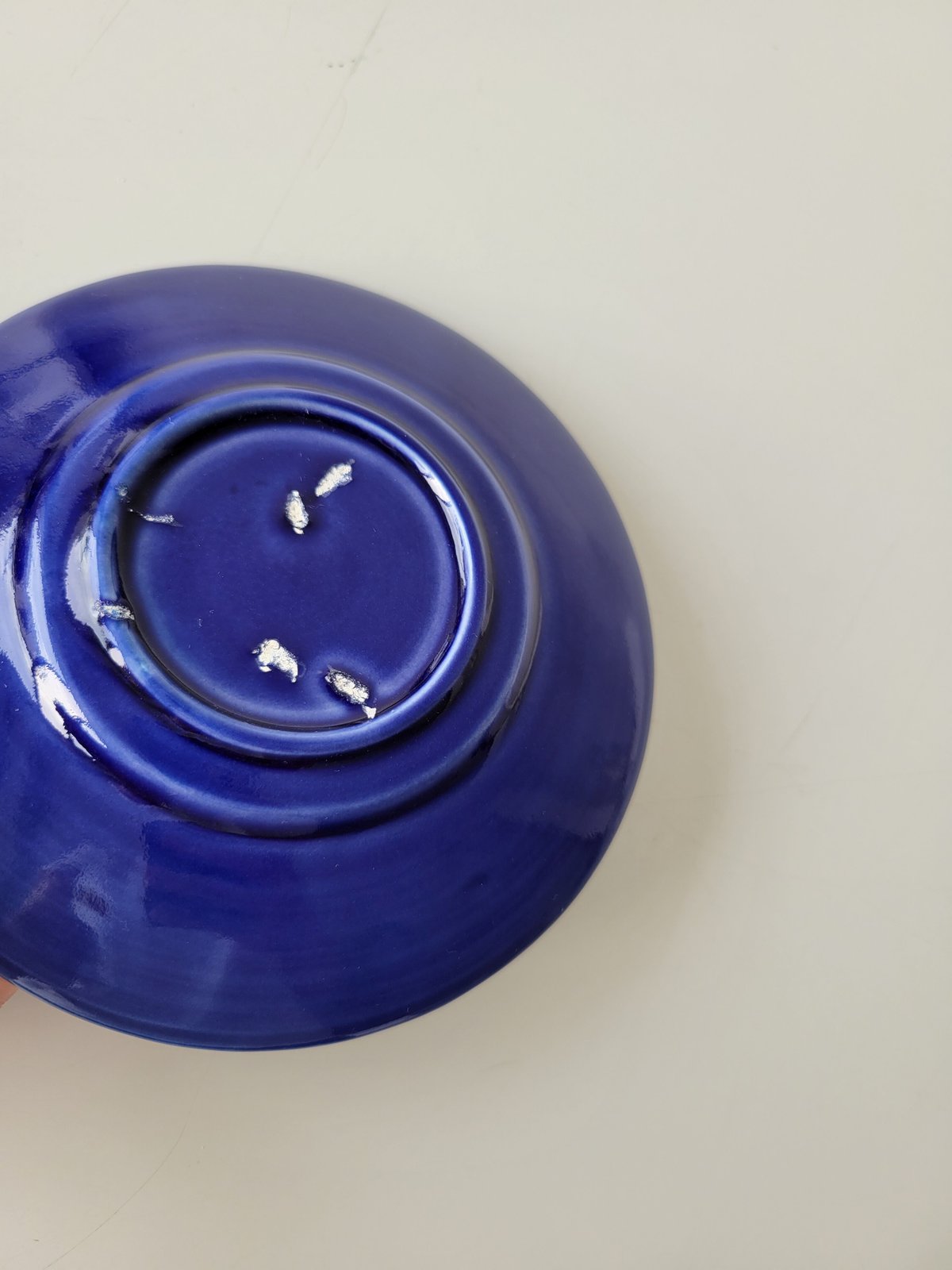 【新品未使用】石田誠　5.5寸リムボウル　青 新品未使用】石田誠 5.5寸リムボウル 青