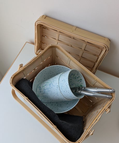福田真理子　stacking basket S 蓋あり