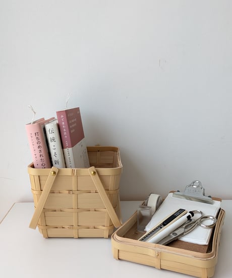 福田真理子　stacking basket S 蓋あり