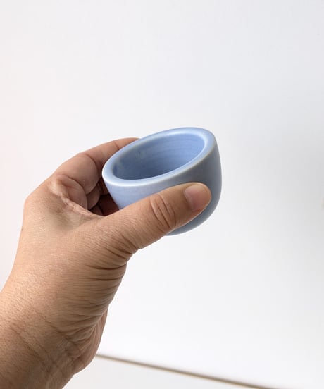 大園篤志　プレート小　豆鉢　ブルー