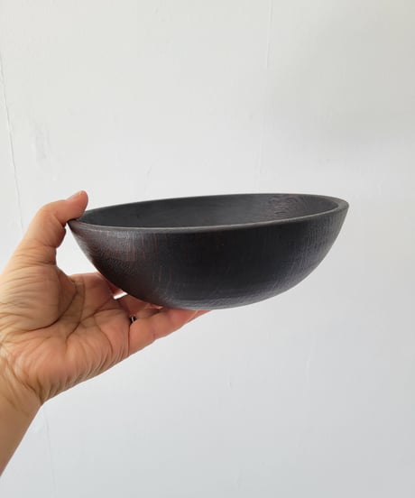 中沢学　楢の鉢　拭漆