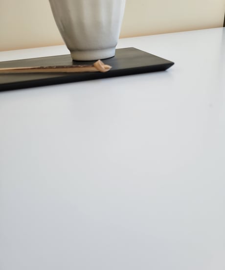 土田和茂 板皿 4×7　黒鉄(くろがね)