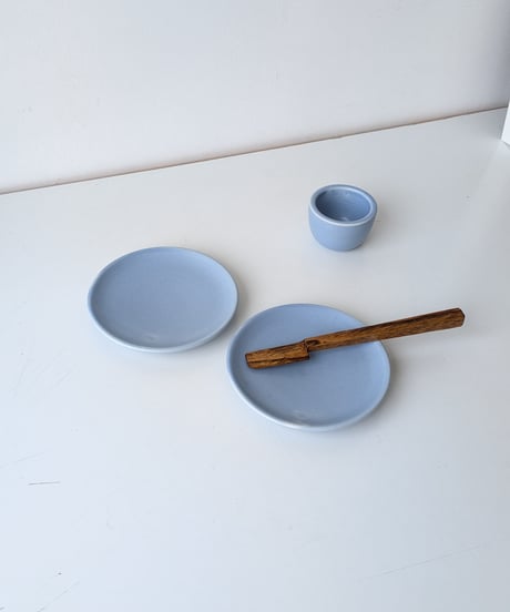 大園篤志　プレート小　豆鉢　ブルー