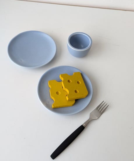 大園篤志　プレート小　豆鉢　ブルー