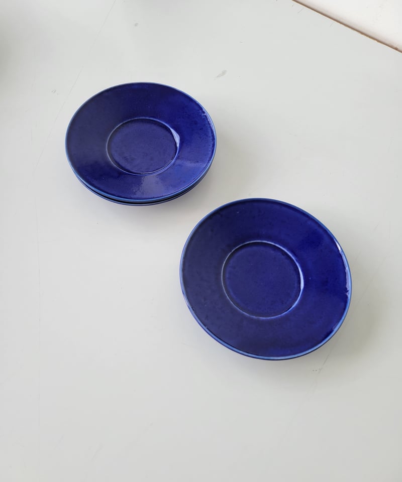 石田誠 4.5寸リム皿 ブルー | M a t o ,,t o o l s