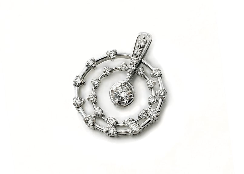 mia191-77ABCP］ダイヤモンドK18WGスイングペンダントヘッド 1.0ct | 