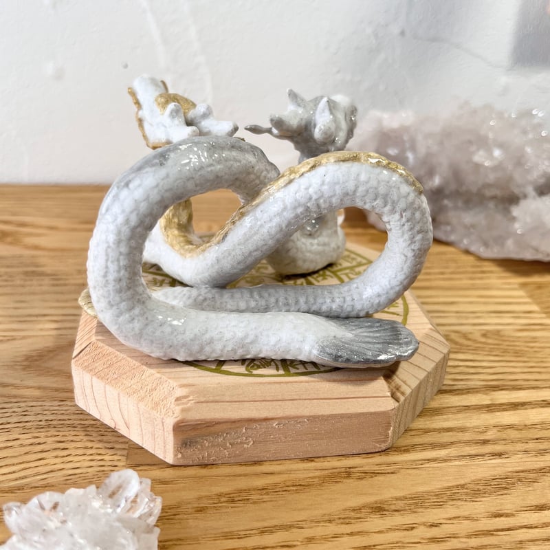 阿吽の結び♾双龍【白龍】フトマニ図台座のセット | ukiuki∞宇宙堂