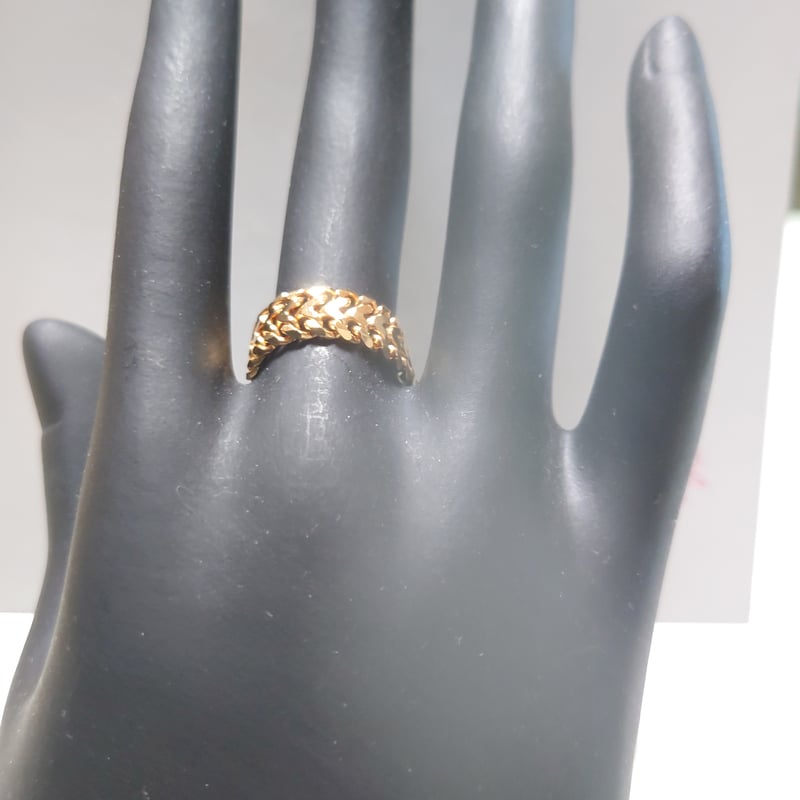 T11291) K18 ハートビスマルク リング 指輪 約11号