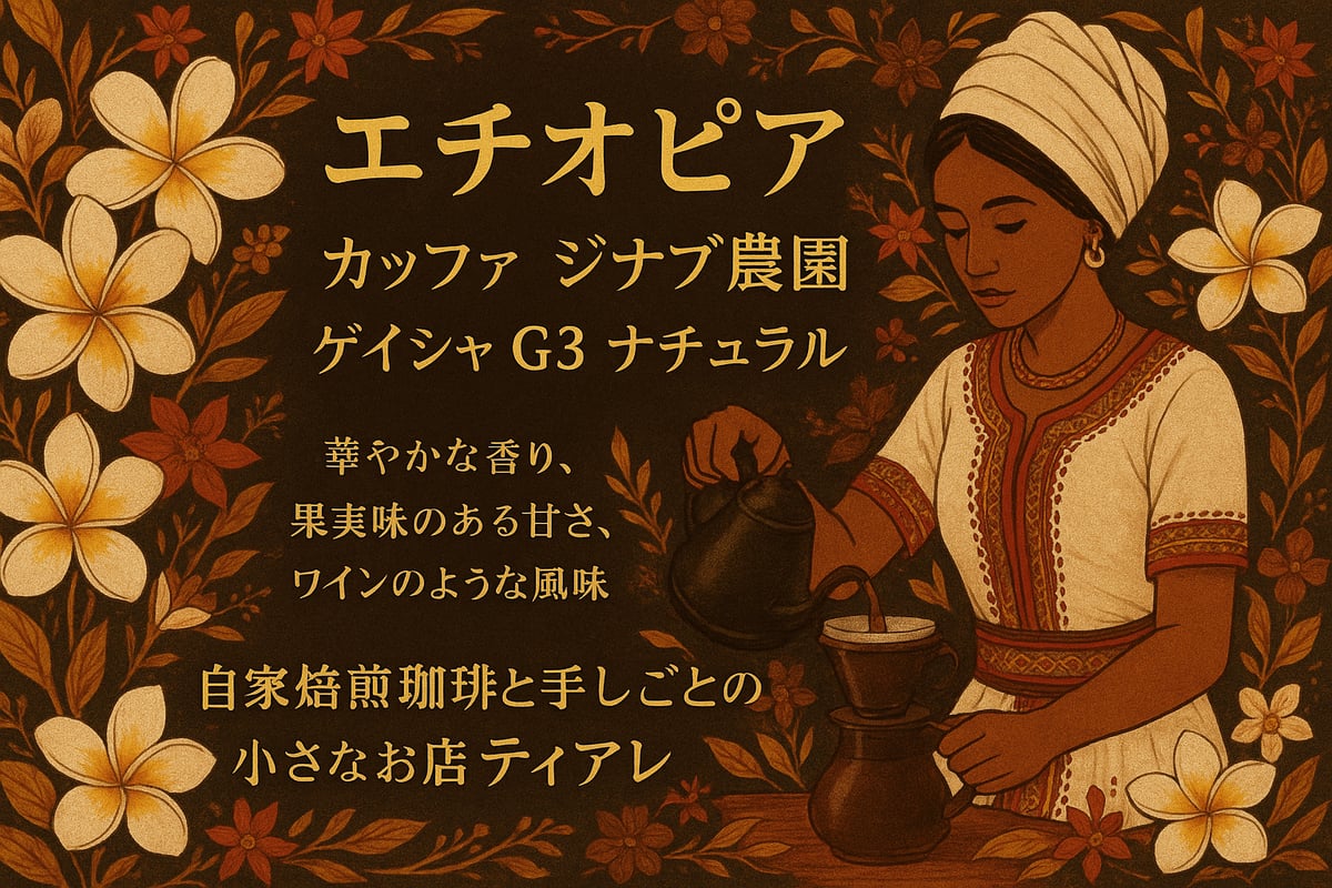 5月のコーヒー エチオピア カッファ ジナブ農園 ゲイシャG3
