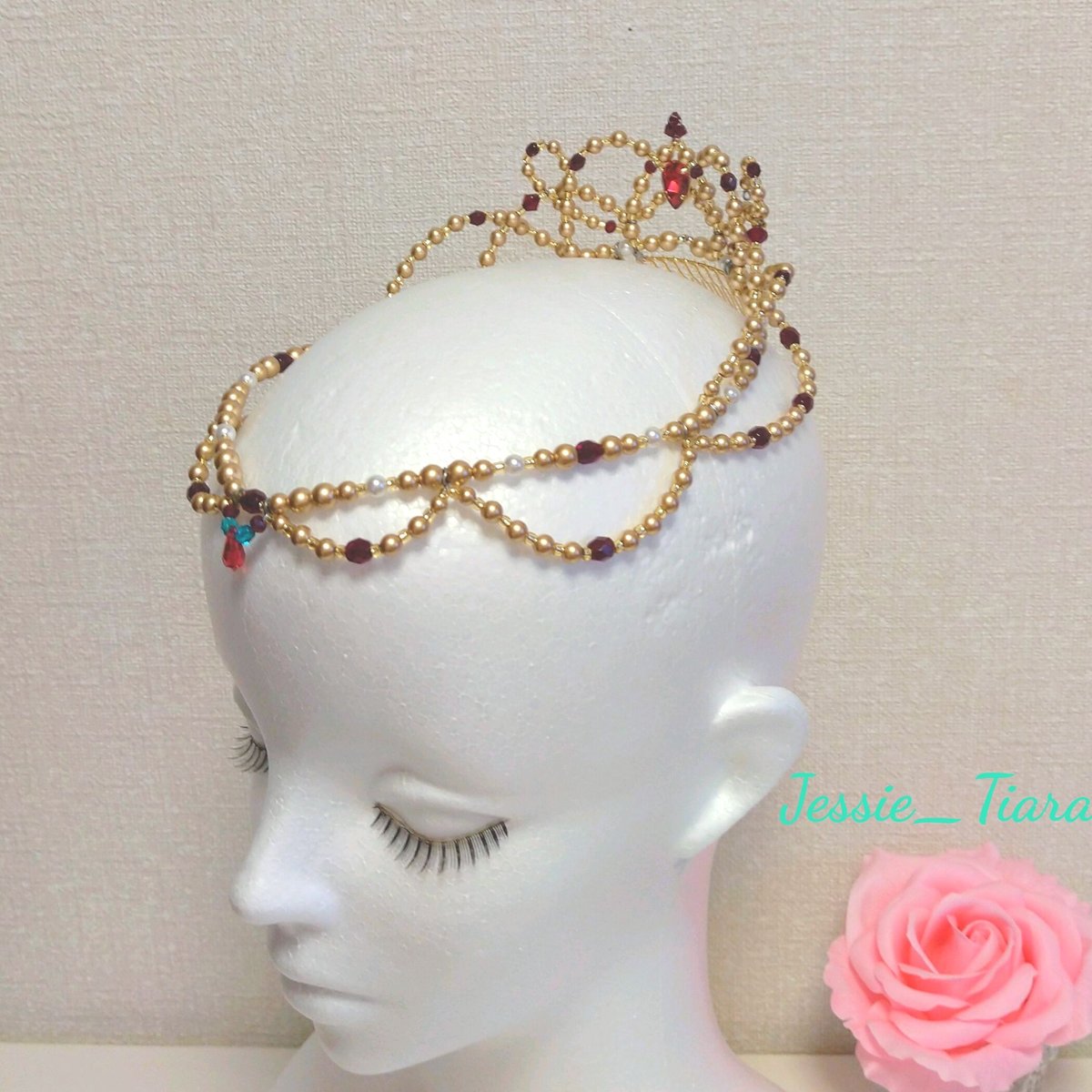 バラ飾り＊バレエティアラ(No.274) サタネラのバラ飾り＊バレエティアラ(No.214) - メルカリ