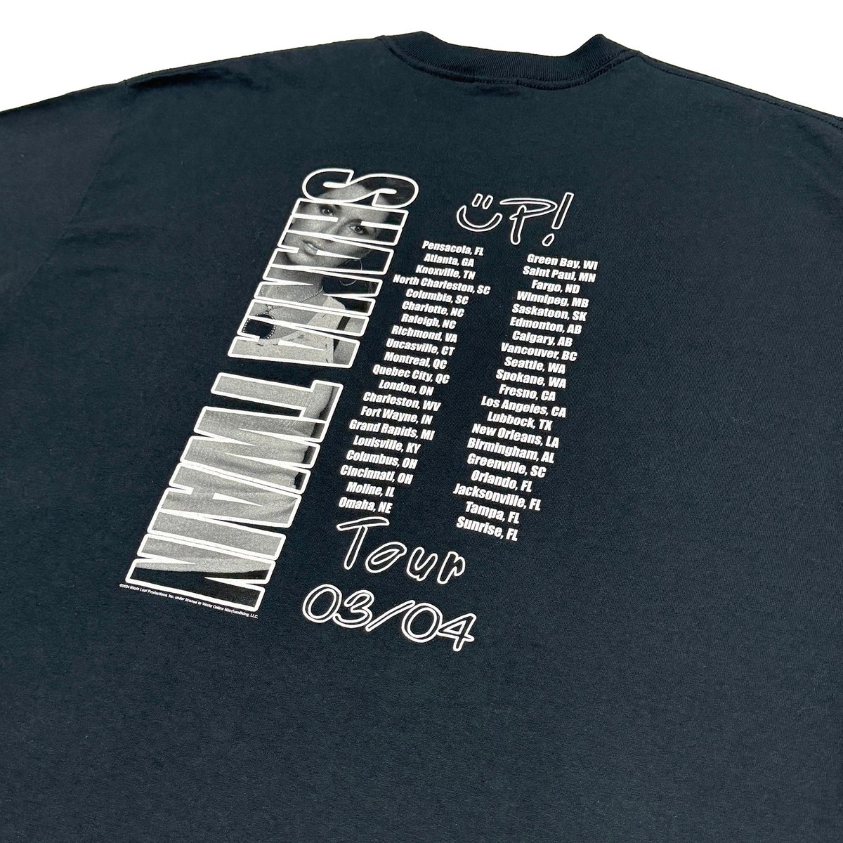 SHANIA TWAIN シャナイアトゥエイン BLACK XL Tシャツ | NOWWHER