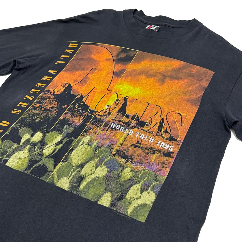 【YESXHanwha Eagles】Y.E.S イーグルス フード 付きTシャツ EAGLES イーグルス HELL FREEZES OVER BLACK L Tシャツ | N