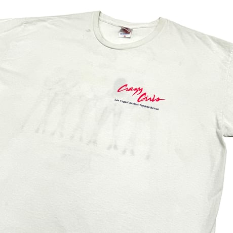 RIVIERA HOTEL & CASINO CRAZY GIRLS WHITE XL Tシャツ