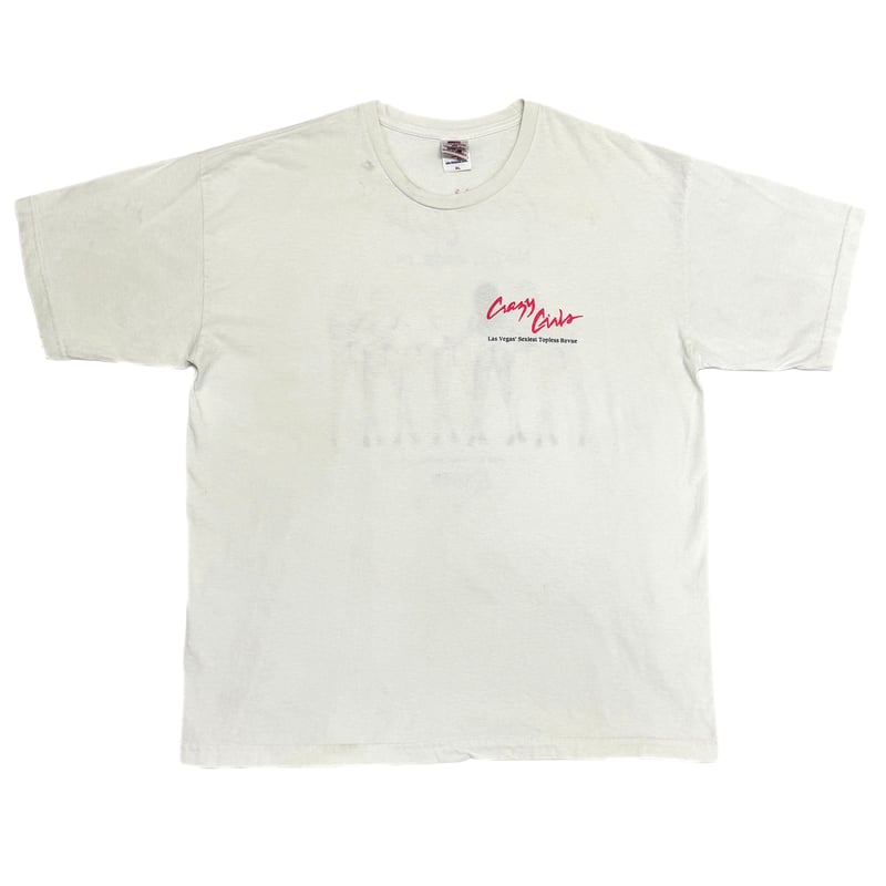 90s CrazyGirls リヴィエラ Tシャツ ラスベガス USA製 XL RIVIERA HOTEL & CASINO CRAZY GIRLS WHITE XL Tシャ