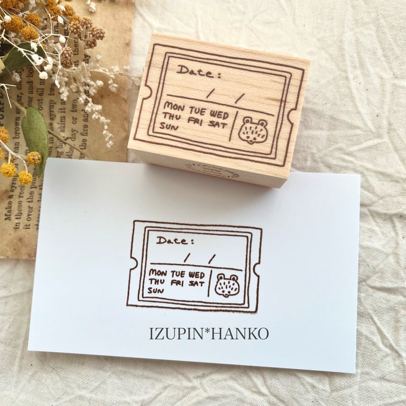 チケット風 日付枠 | IZUPIN＊HANKO