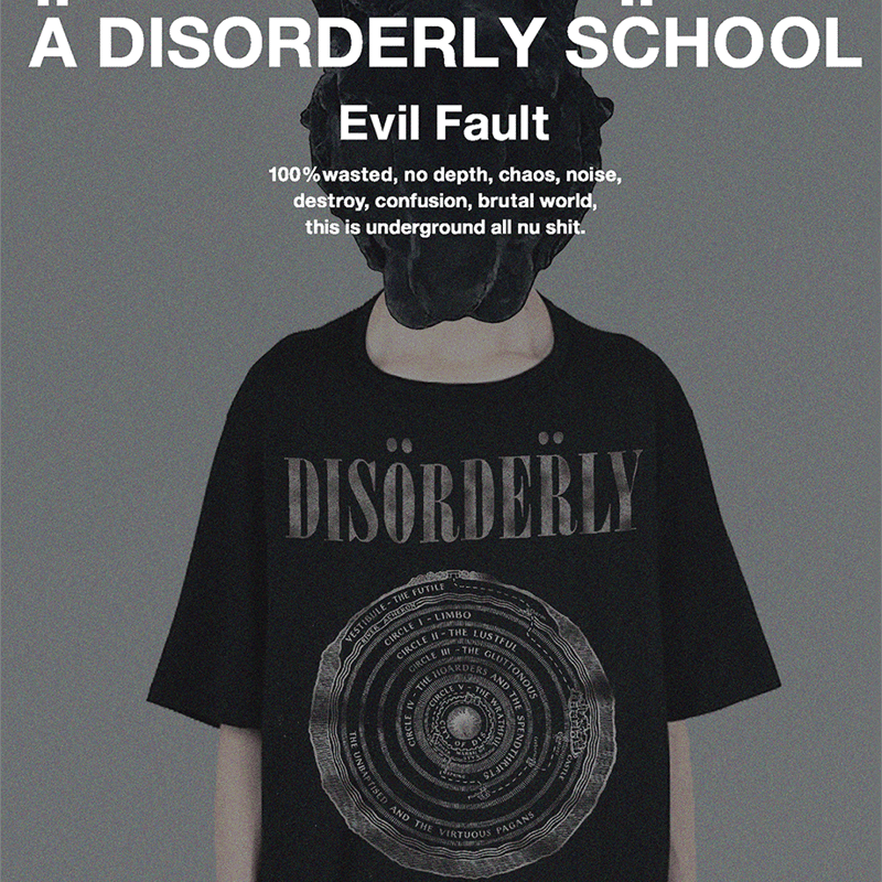 Ä DISORDERLY SCHOOL : Evil fault, oversized tee