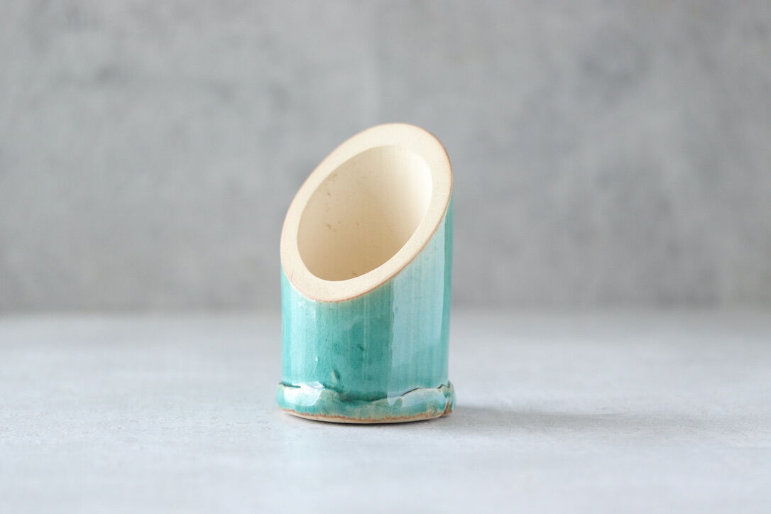 緑釉 竹鉢 S (Green Bamboo Style : rb017) | rinhapot