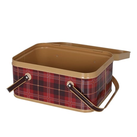 TIN BASKET RED