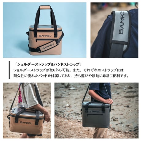 BAMKEL ソフトクーラーボックス 25L 長時間 保冷 防水 韓国ブランド バンケル Color BLACK