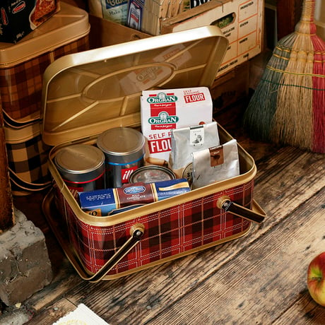 TIN BASKET RED