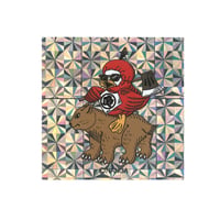 NANGA   HOLOGRAPHIC GAAACY SQUARE STICKER  KIN