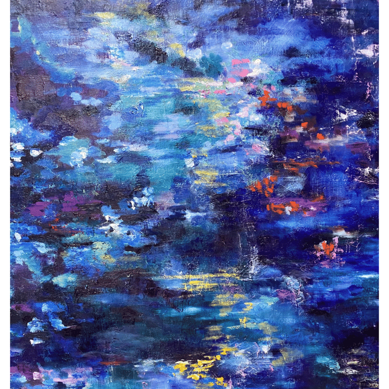 絵画　F50 原画】 『透明な水辺』 (F50) 仮額付き | AO Art Works