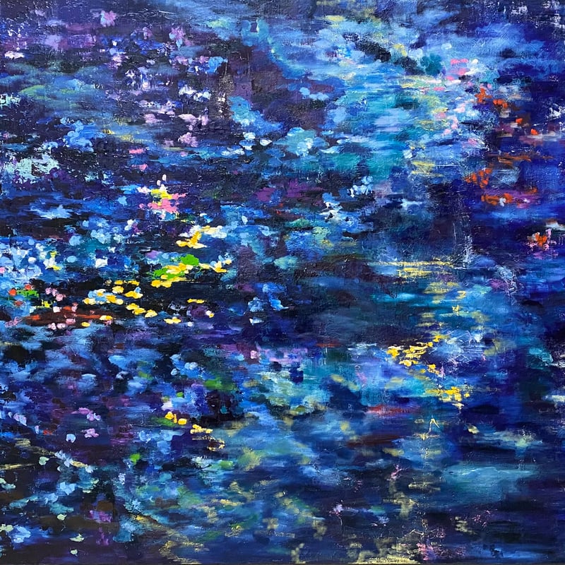 絵画　F50 原画】 『透明な水辺』 (F50) 仮額付き | AO Art Works