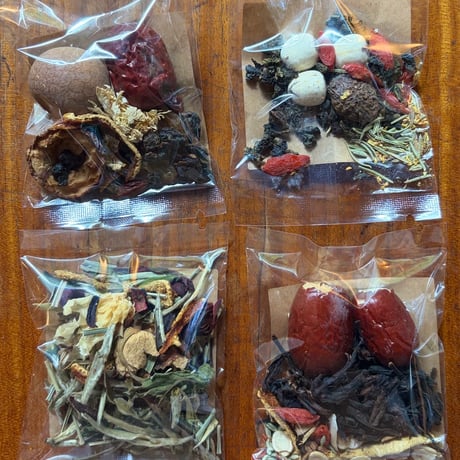 茶縁オリジナルブレンド 薬膳茶 4種 ”お試し” セット 『 飲みやすさ・美味しさにこだわったオリジナル・ブレンドの薬膳茶 』