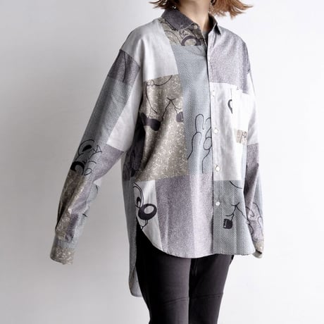 N.C.  "O.F SHIRT"  character gray