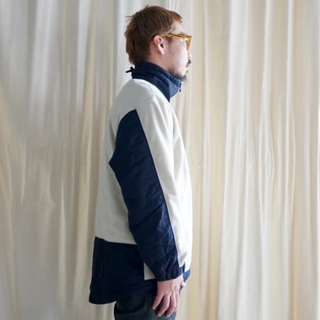 old mont-bell half zip fleece switching nylon OVAL LOGO