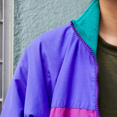 old mont-bell nylon fleece switching jacket
