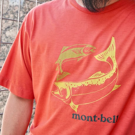 old mont-bell good print Tee