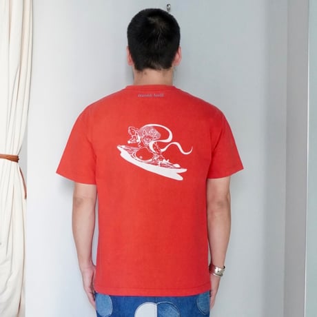 old mont-bell good print Tee