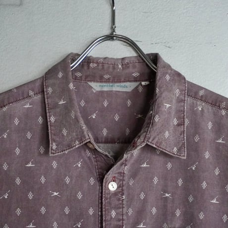 old mont-bell  winds all pattern shirts