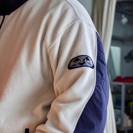 old mont-bell fleece switching nylon jacket OVAL LOGO