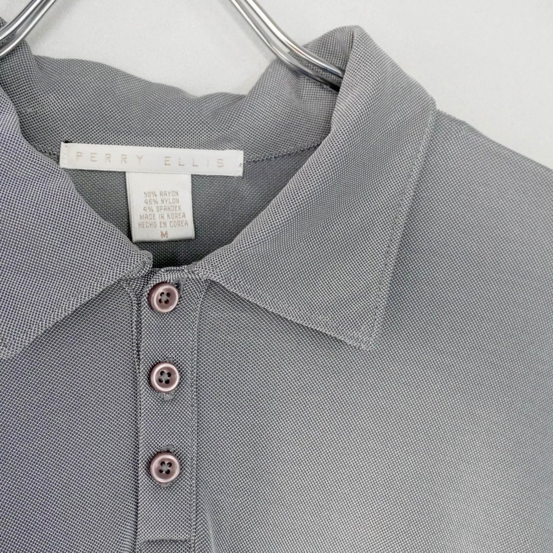 PERRY ELLIS グレー ベスト Lサイズ ニットベスト 形態安定 縮みにくい 洗える ウォッシャブル