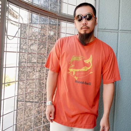 old mont-bell good print Tee