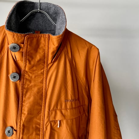 old mont-bell nylon fleece coat orange