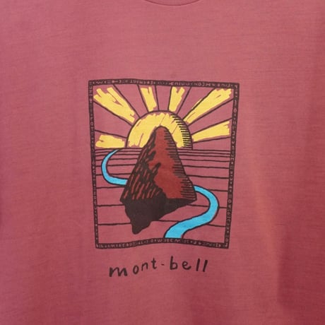 old mont-bell good print Tee