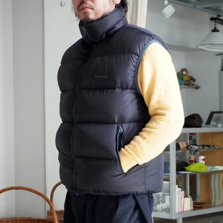 old mont-bell down vest reversible