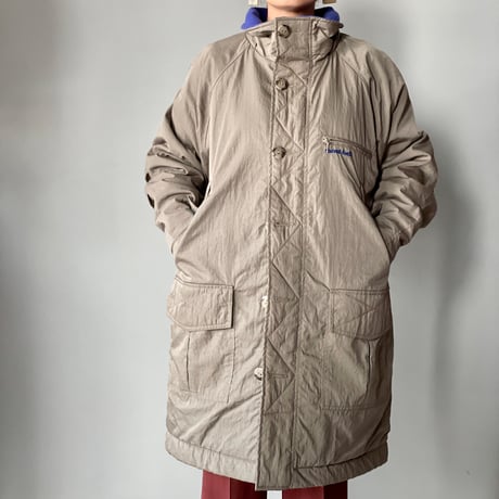 old mont-bell nylon fleece coat beige khaki