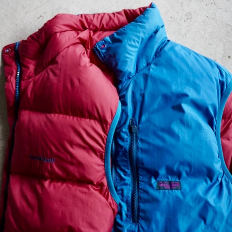 old mont-bell down vest  reversible