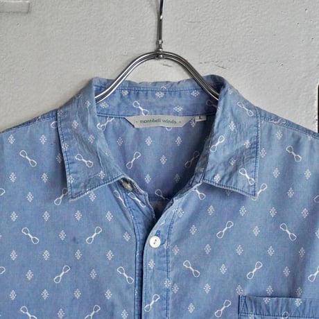 old mont-bell  winds all pattern shirts