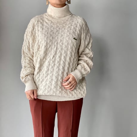 lacoste turtle knit